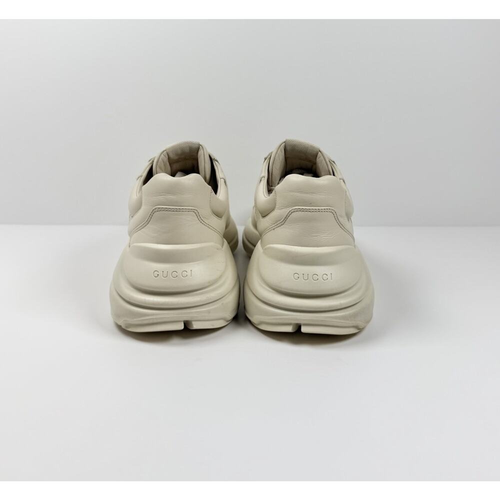 Size 13US - Gucci Rhyton Ivory Leather Vintage Logo - Picture 4 of 8